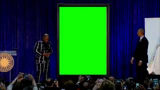Obama Portrait Green screen