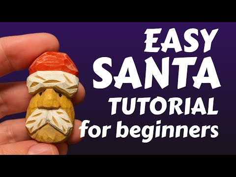 Whittling a Santa from Basswood tutorial thumbnail