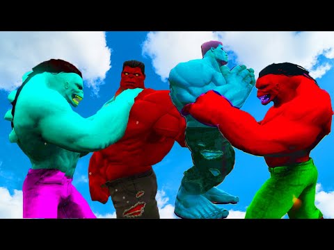 TEAM HULK 2099 Vs RED HULK & BLUE HULK |HULK WORLD WAR