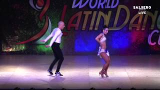 Jorge Melo &amp; Emily Lopez, Venezuela, PRO AM Salsa on 1 Man Lead, Final Round, WLDC 2015