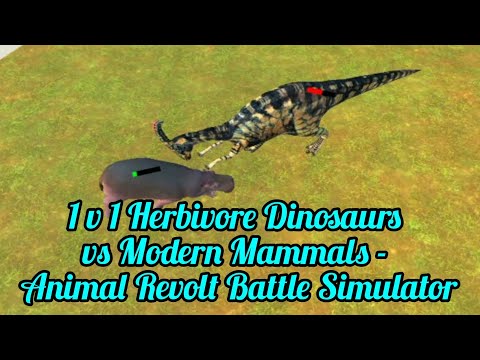 1v1 Herbivore Dinosaurs vs Modern Mammals - Animal Revolt Battle Simulator