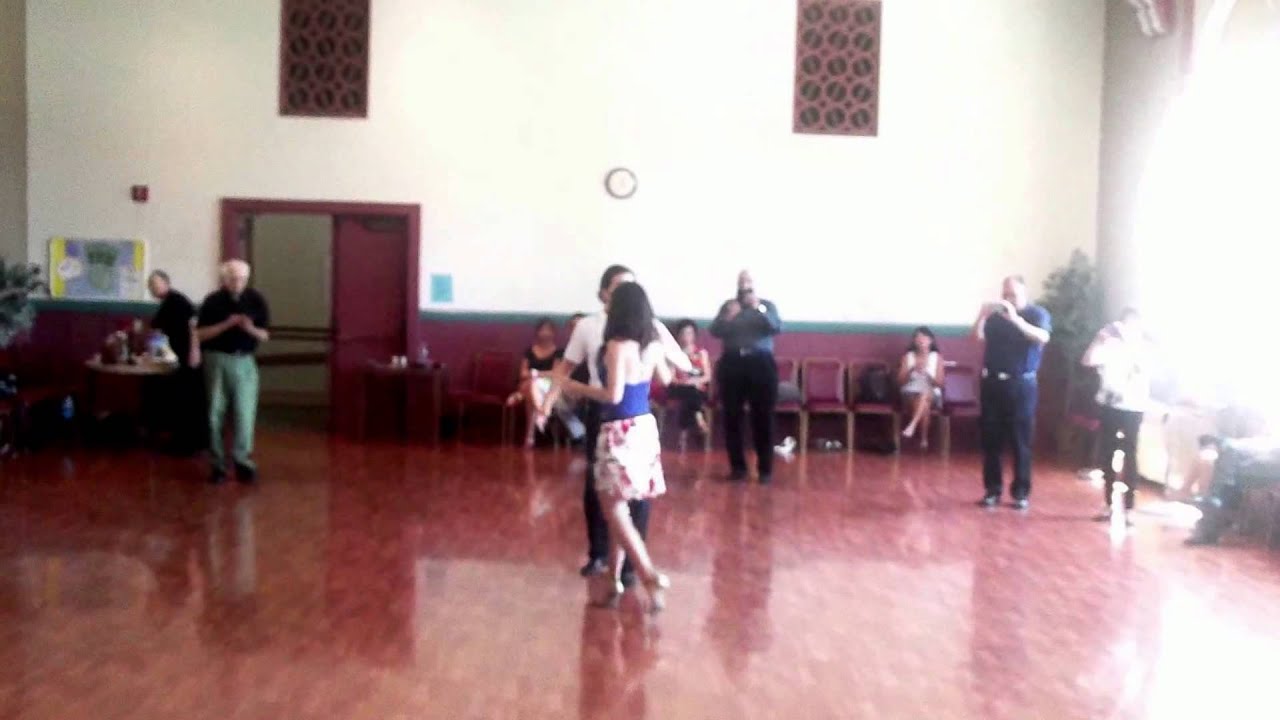 Argentine Tango Figure Slow Motion: Alejandro Zacco & Cyrena Drustine with Sacadas & Boleos 6/1/2014