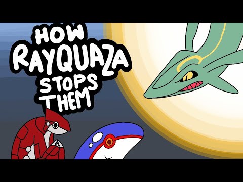 How Rayquaza stops Groudon & Kyogre || Illustrator Animations