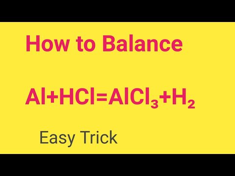 Al+HCl=AlCl3+H2 Balanced Equation||Aluminum + Hydrochloric acid yield Aluminum chloride + hydrogen