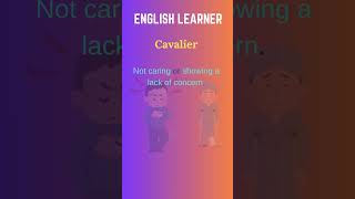 English Word - Cavalier - Meaning With An Example  #englishwords #english #cavalier