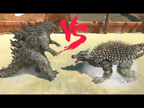 GODZILLA2021 vs ANGUIRUS At The Arena - Animal Revolt Battle Simulator