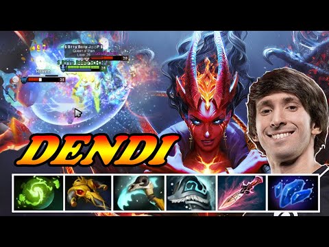 Dendi favorite Queen of Pain insane burst with Refresher Orb build | Giveaway | Dota 2 Pro Gameplay