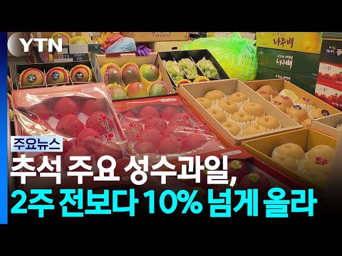 추석 성수과일 2주전보다 10% 넘게 상승...휴게소 물가도 비상 / YTN
