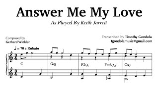 Answer Me My Love| Keith Jarrett