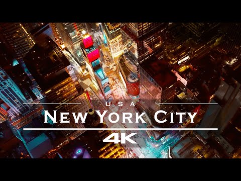 New York City | NYC | at night | USA 🇺🇸 - by drone [4K]