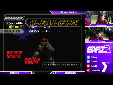 SAFGC R1 - Ghostbone (Jigglypuff/Fox) vs Blackshadow (C. Falcon) - SSBM