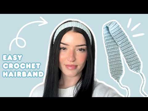 easy crochet hairband tutorial | crochet simple headband for BEGINNERS ♡