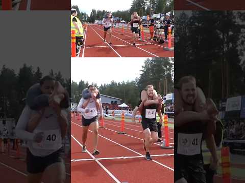 Couples compete in Wife Carrying Championship in Finland
