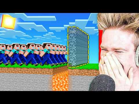 PRANKUJE 100 GRACZY NA TORZE ŚMIERCI NIEWIDZIALNYMI BLOKAMI | Minecraft Extreme