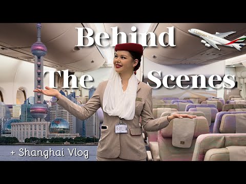 Behind The Scenes as EMIRATES CABIN CREW - Things you DONT see as a Passenger ✨ Shanghai Vlog ✨