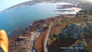 preview picture of video 'Paragliding from Pleinmont to Rocquaine'