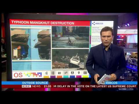 Extreme weather 2018 - Typhoon Mangkhut destruction (China)  - BBC News - 17th September 2018