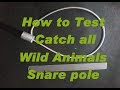 How to test Animal catch a Snare pole in manufacturing
