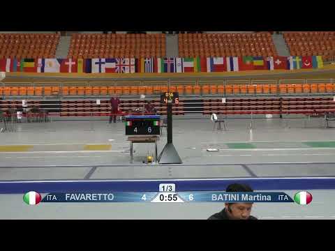European Championships 2023 SWF - GOLD - Martina Favaretto ITA v Martina Batini ITA