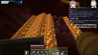 ネザークォーツ乱獲→新施設建築のため整地、スライムチャンク発見？→お城見学【Minecraft :Java 1.15.1】