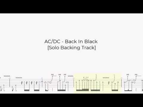 AC/DC - Back In Black [Solo Backing Track with tabs]