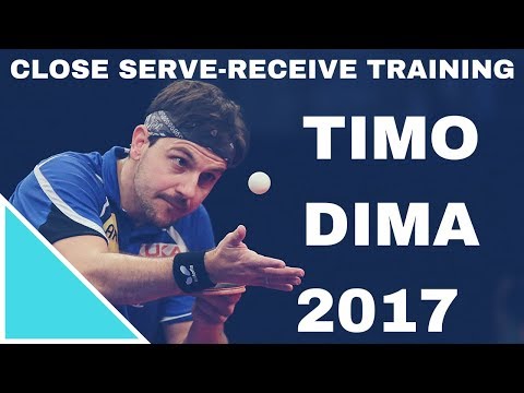 Timo BOLL - Dimitrij OVTCHAROV CLOSE SERVE REVEIVE TRAINING @ WORLD CUP 2017 TABLE TENNIS