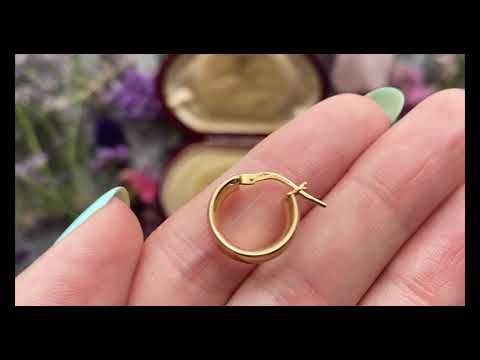 9ct Gold Chunky Hoop Earrings #6866