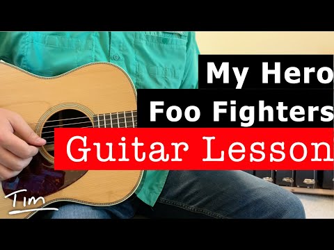 Foo Fighters My Hero Guitar Lesson, Chords, and Tutorial