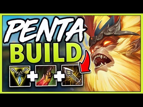 PENTA BUILD #1 REWORKED WUKONG WORLD INSANE NEW BUILD (PENTAKILL!!) - League of Legends