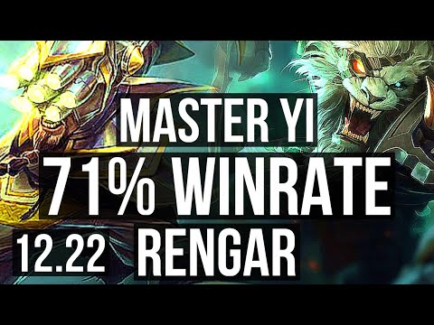 MASTER YI vs RENGAR (JNG) | 71% winrate, 4/1/6, Rank 13 Yi | EUW Master | 12.22