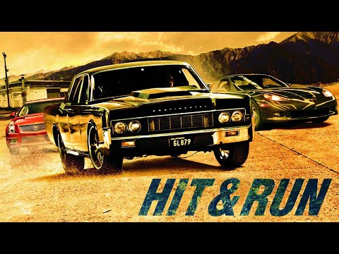 Hit & Run trailer still: sunlit highway and muscle car signaling road-movie energy