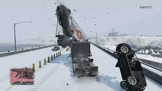 Snow Plowing In Traffic - GTA 5 Online (Christmas Eve Special 2019)