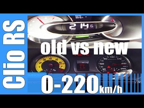 Renault Clio IV RS vs III RS Old vs New 0-220 km/h Acceleration BATTLE!