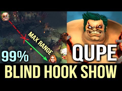 Qupe Best Pudge Hook Show 13min Godlike OMG Hook Max Range 99% Dota 2
