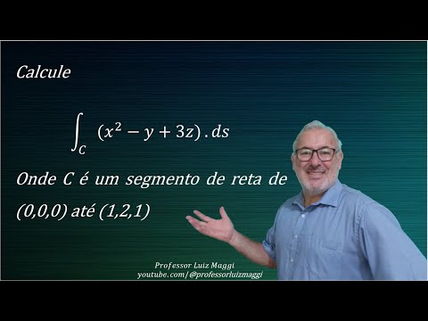 INTEGRAL DE LINHA SOBRE UMA FUNÇÃO DE TRÊS VARIÁVEIS EM UM SEGMENTO DE RETA#professorluizmaggi