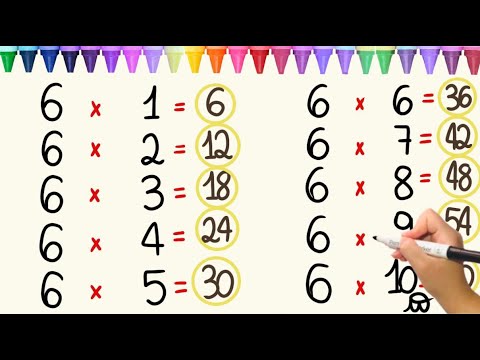 6️⃣ TABELLINA DEL 6: Impariamo a Scrivere e Dire la Tabellina del 6 Per Bambini - Disegna e Colora