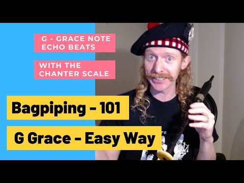 Easy G Grace Note Scale for Beginner Bagpipers