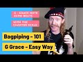 Easy G Grace Note Scale for Beginner Bagpipers