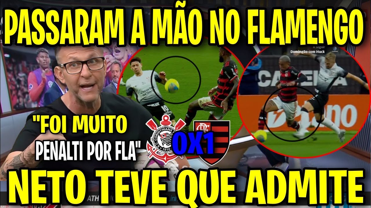 CRAQUE NETO TEVE CORAGEM E ADMITIU FOI PENALTI E GOL LEGAL!CORINTHIANS 0X0 FLAMENGO COPA DO BRASIL