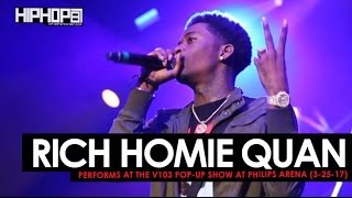 Rich Homie Quan Performs "Walk Thru" & Debuts "Replay" at the V103 Pop-Up Show at Philips Arena