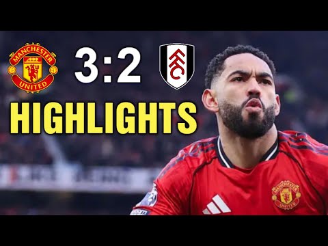 Manchester United vs Fulham 3-2 Highlights & All Goals (Premier League) mu Man Utd Fulham