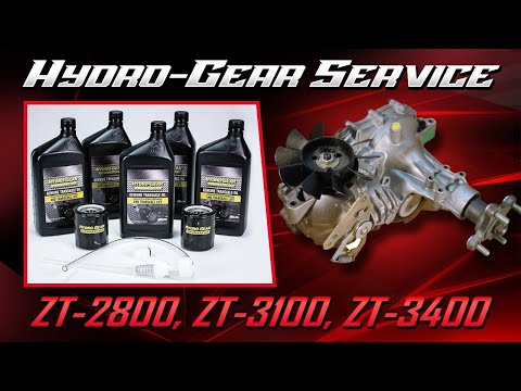 Hydro Gear ZT-2800, ZT-3100, ZT-3400 Service Hydrostat Oil/Filter Change