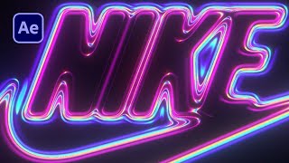 Create Liquid Neon Logo Effect In After Effects