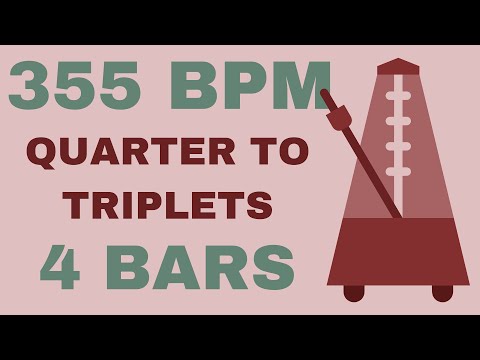 Metronome Click Track - 4 Bars Quarter to Triplet Notes 355 bpm - Smartronome