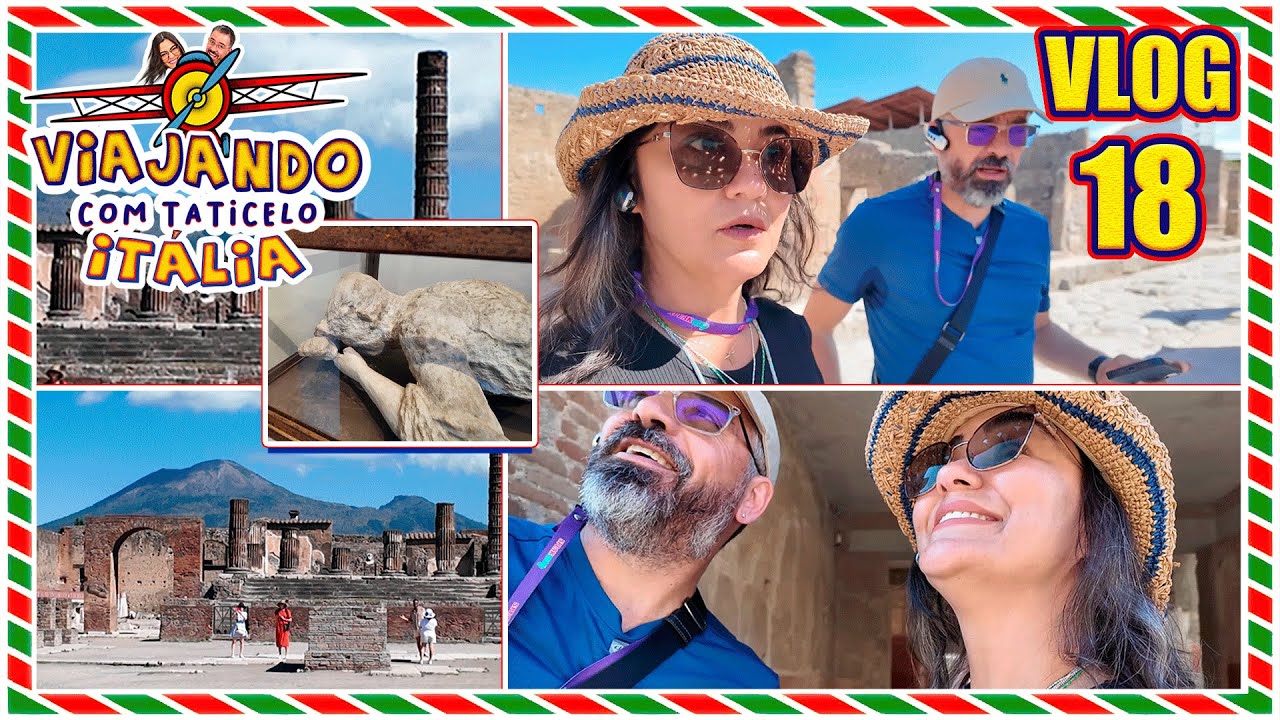 🇮🇹18 Vlogão Itália: Tour por Pompéia - A cidade destruída pelo vulcão Vesúvio #viajandocomtaticelo