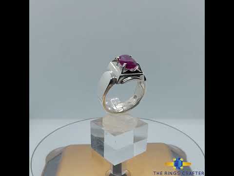 Ruby Gemstone Ring , Handcrafted Ruby Ring , 925 Silver Ring With Natural Ruby