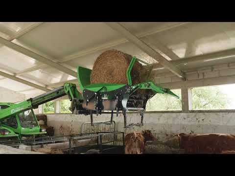 SID Ścielarka i rozwijak do bel 2w1 film z pracy/ Bale Spreader Unroller / Stroheinstreugerät