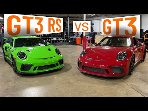 PORSCHE 911 GT3 vs GT3 RS *COMPARISON*