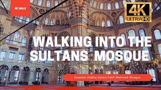 Istanbul Mosque Walking Tour -  Sultan Mehmet Fatih Mosque & Tomb | HD 60FPS