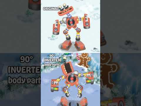 Rare Wubbox on cold island - Original VS 90° INVERTED body parts  | My Singing Monsters